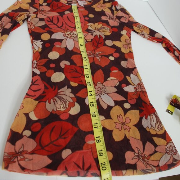 Dedicated Rib Top Ryd Flower Power Multi blouse Sweet size small - Picture 5 of 7